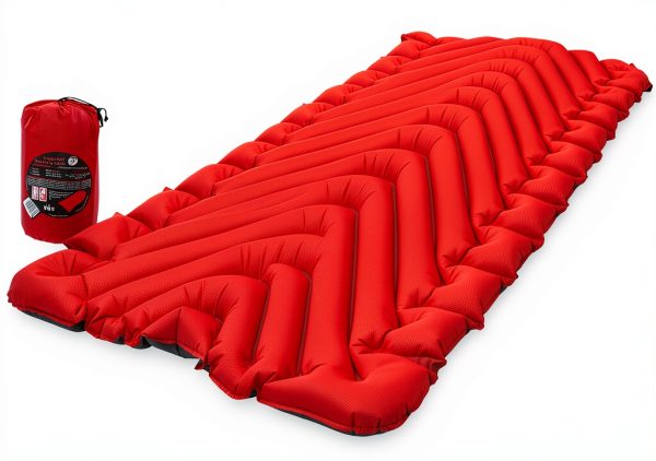 Klymit Insulated Static V Luxe Inflatable Sleeping Pad Red 3 Inch-0