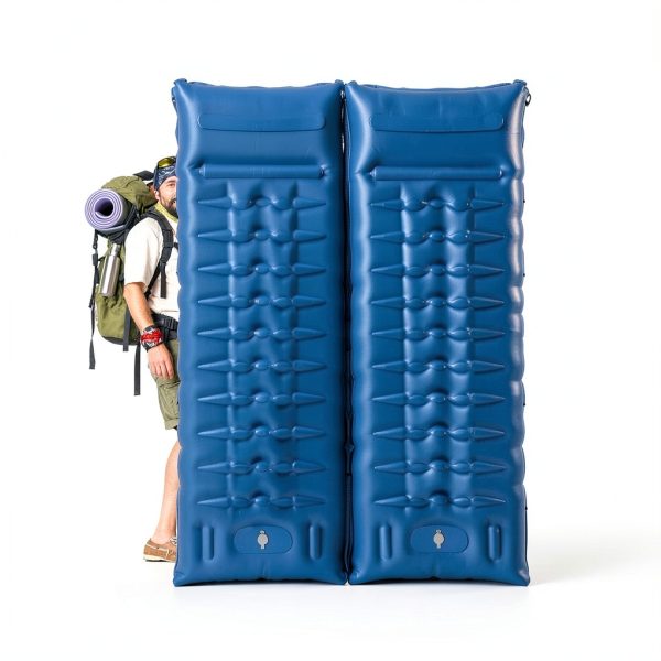 Sleeping Pad, Ultralight Thicken Inflatable Sleeping Pad for Camping, Built-in Pump, Great for Camping, Hiking, Carry Bag, Repair Kit, Compact & Lightweight Air Mattress(Blue)-2